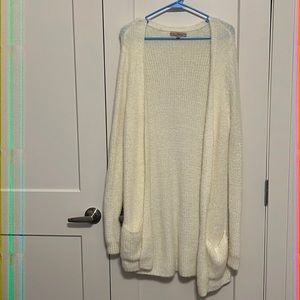 White fluffy cardigan